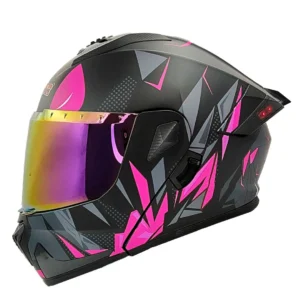 Casco Dakar 917 Queen – Con Spoiler LED y Visor Rosa Iridium / Talla S / M / L