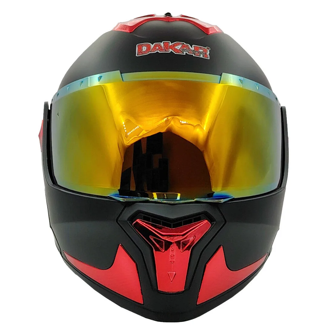 Casco Dakar 917 Negro Mate – Con Spoiler LED y Visor Rojo Iridium - Imagen 2