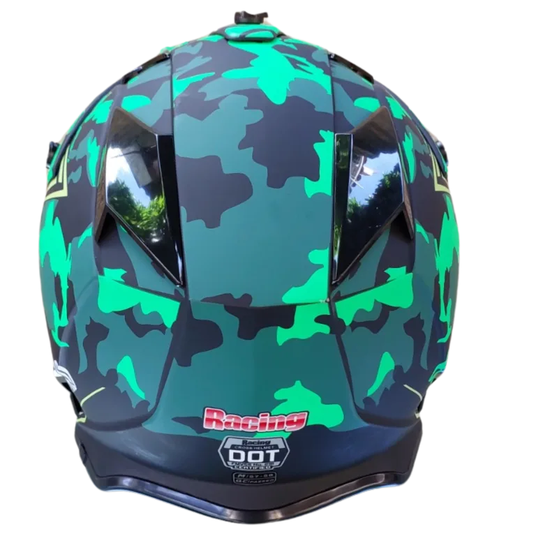 CASCO CROSS,VERDE CAMUFLADO/MATE, RACING - Imagen 4