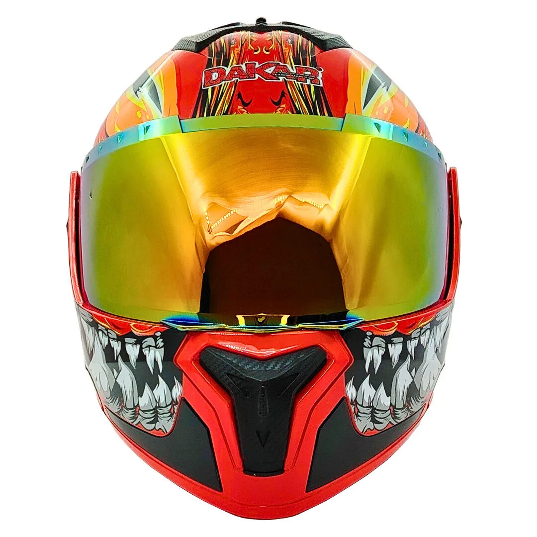 Casco Dakar 917 Negro Mate – Con Spoiler LED y Visor Rojo Iridium / Talla L - XL - Imagen 2