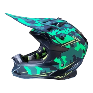 CASCO CROSS,VERDE CAMUFLADO/MATE, RACING