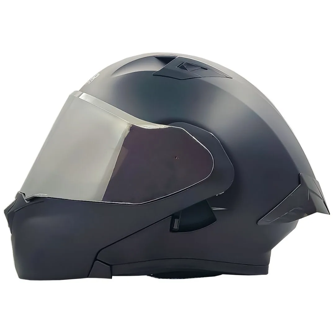 Casco Abatible DAKAR 3120 SOLID | Spoiler GRIS y Certificación DOT - Imagen 6