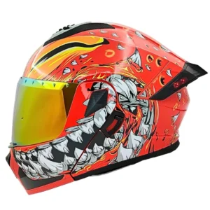 Casco Dakar 917 Negro Mate – Con Spoiler LED y Visor Rojo Iridium / Talla L - XL