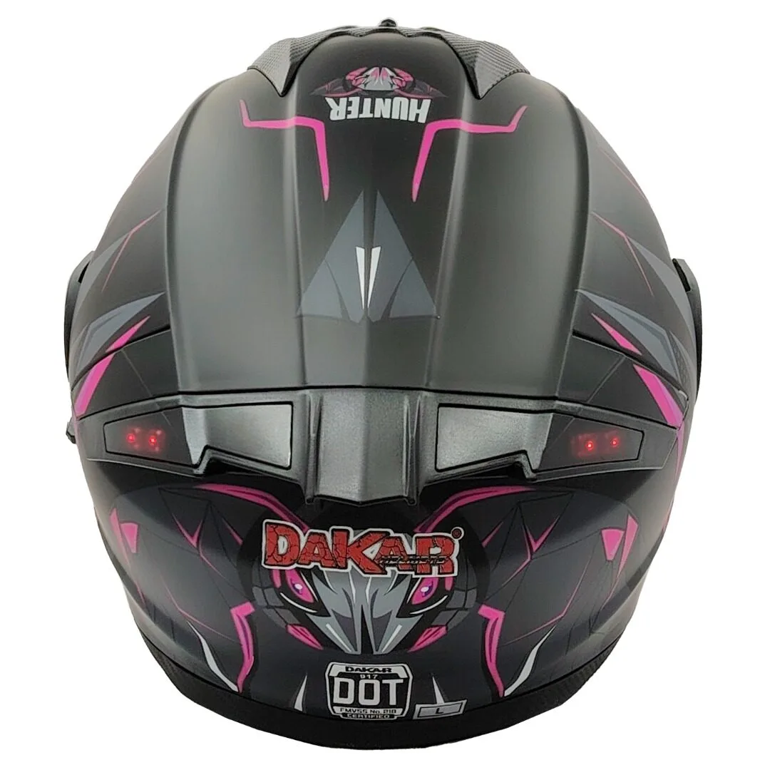 Casco Dakar 917 Queen – Con Spoiler LED y Visor Rosa Iridium / Talla S / M / L - Imagen 2