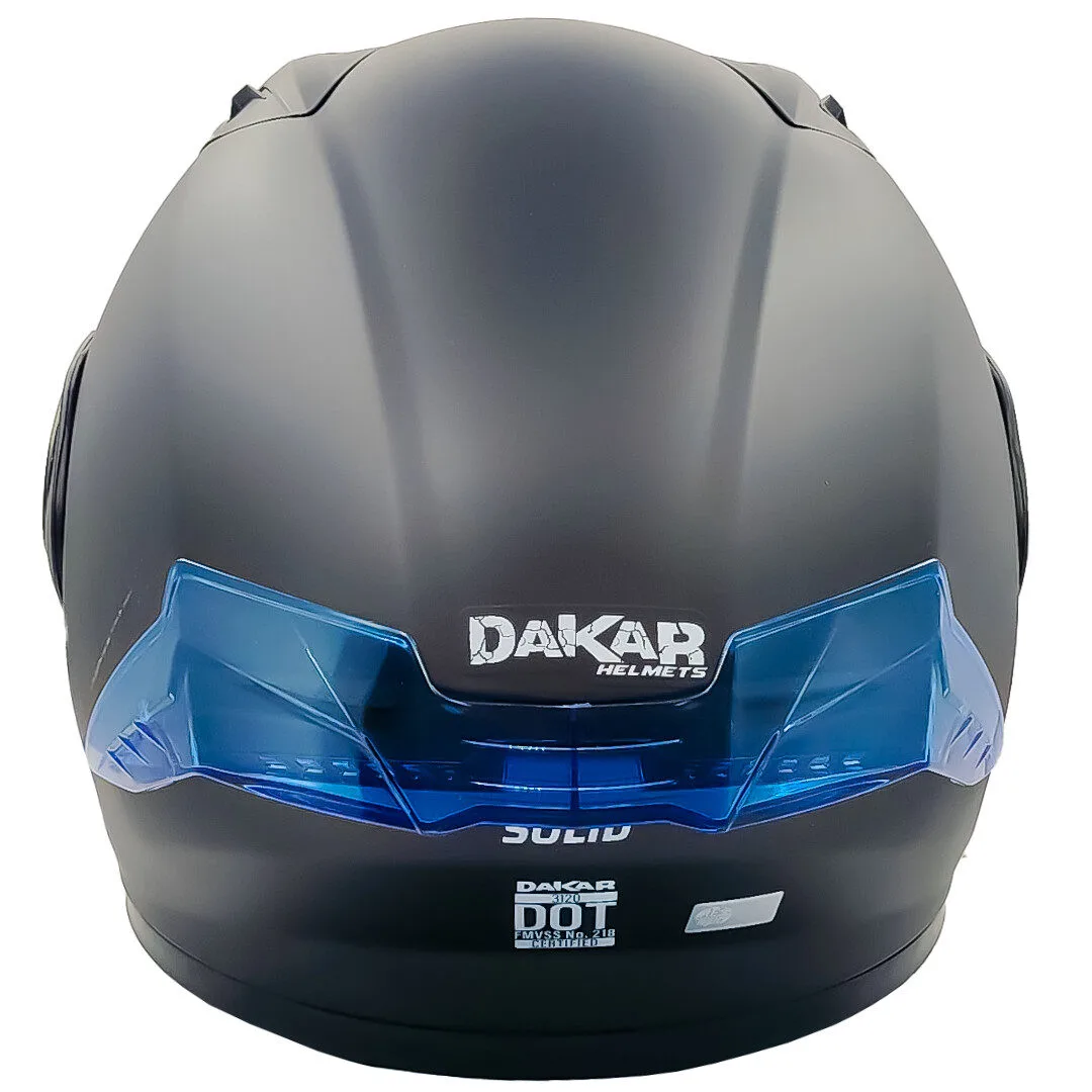 Casco Abatible DAKAR 3120 SOLID | Spoiler AZUL y Certificación DOT - Imagen 5