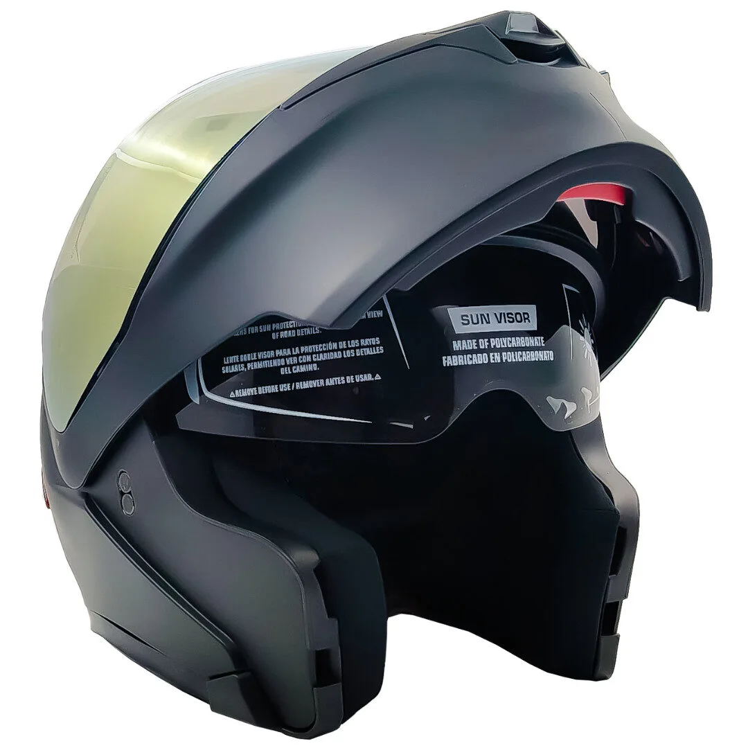 Casco Abatible DAKAR 3120 SOLID | Spoiler GRIS y Certificación DOT - Imagen 8