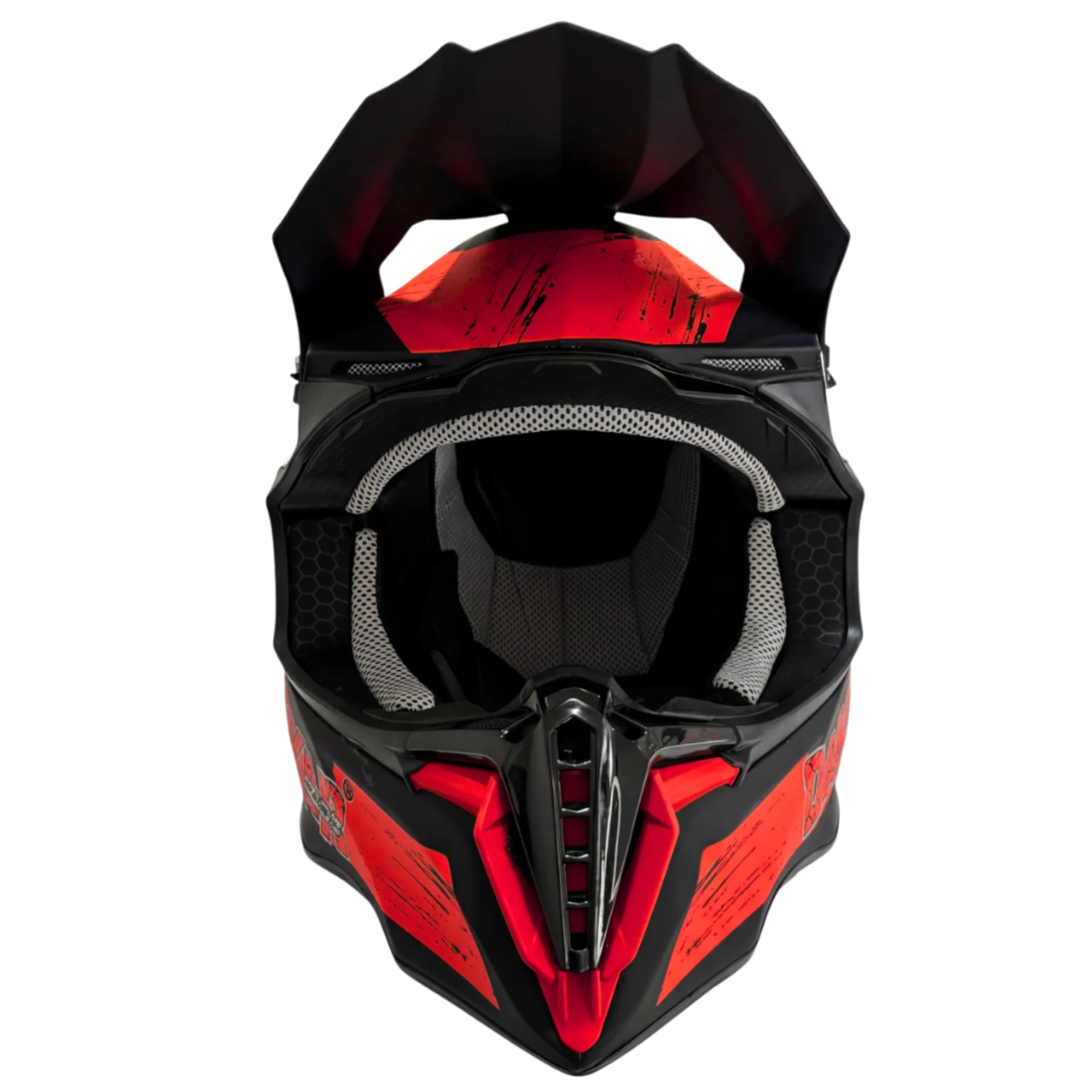 CASCO DAKAR CROSS ROJO DETALLES NEGRO Y BLANCO - Imagen 4