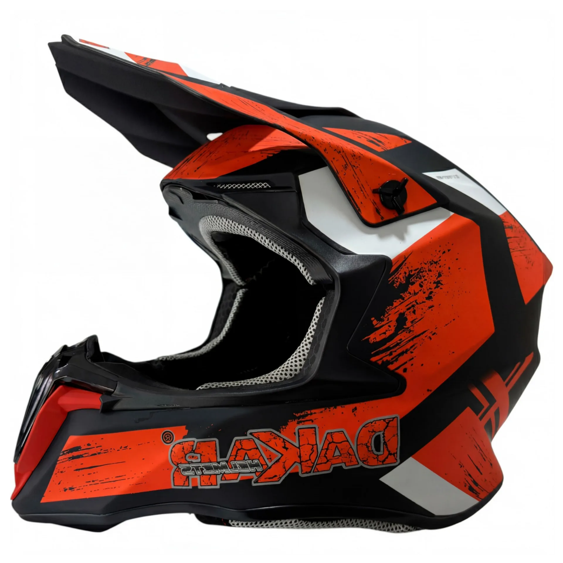 CASCO DAKAR CROSS ROJO DETALLES NEGRO Y BLANCO - Imagen 2