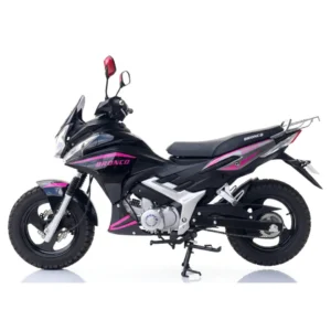Moto BIZZ 135 BRONCO Negro con Fucsia con Faro LED (150cc)