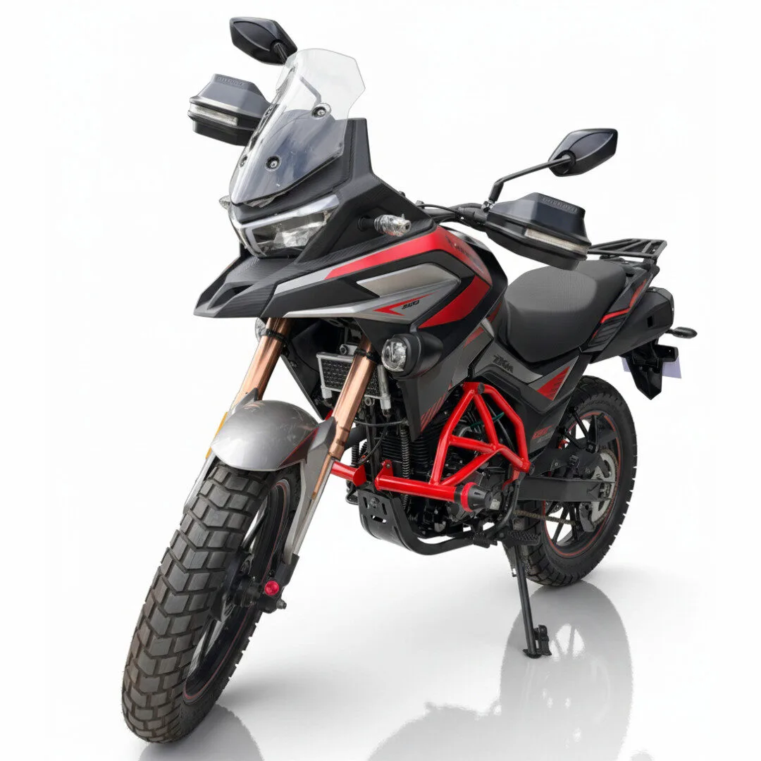 Moto Bronco ZKM 300cc Gris con Rojo – Edición Motocross Profesional - Imagen 2