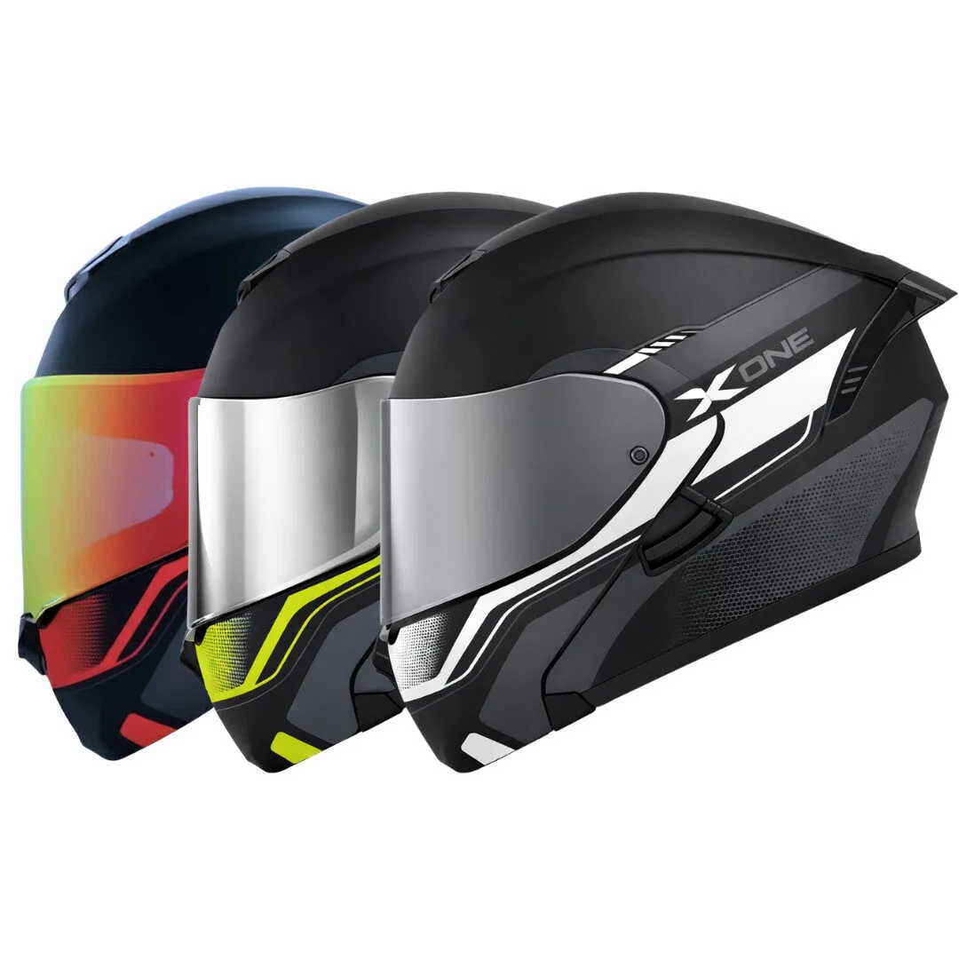 Casco Abatible X-ONE Línea FIBER | Seguridad Certificada DOT y Diseño Técnico