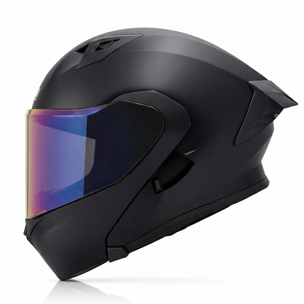 Casco Abatible DAKAR 3120 SOLID | Spoiler GRIS y Certificación DOT - Imagen 10