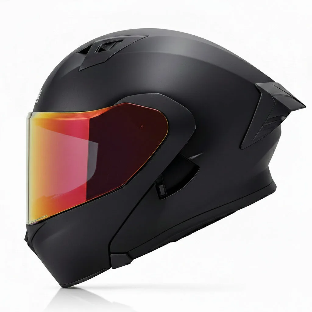 Casco Abatible DAKAR 3120 SOLID | Spoiler GRIS y Certificación DOT - Imagen 9