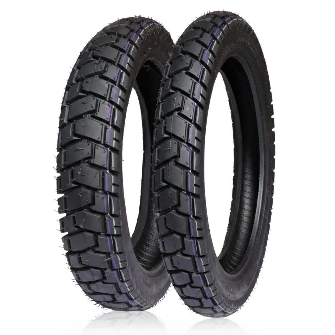 Llantas Duramax SU-120 para CGL 125 y Boxer 150 | Doble Propósito 3.00-17 TL y 2.75-18 TL (no usa cámara)