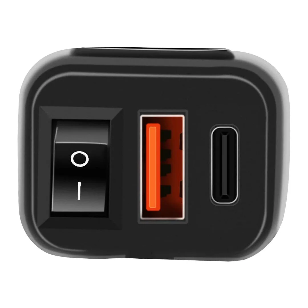 Cargador Ultra Fast PD + QC 3.0 Azul (USB + Tipo C) + Seguridad LED - Imagen 3