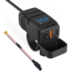 Cargador Ultra Fast PD + QC 3.0 Azul (USB + Tipo C) + Seguridad LED