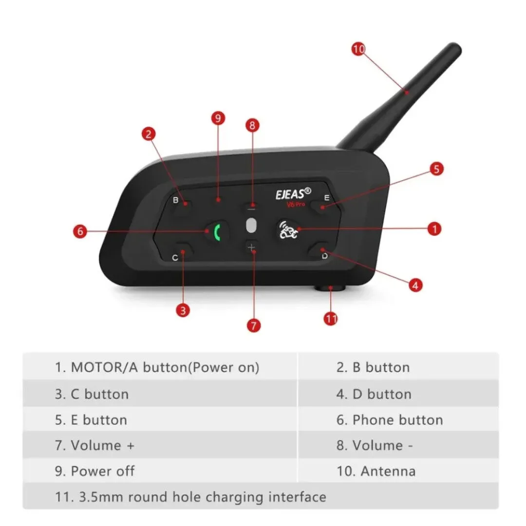 EJEAS V6 PRO+ Negro con Tecnología de Reducción de Ruido - Imagen 4