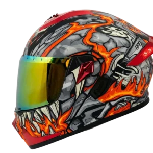 Casco Dakar 917 Naranja Con Gris